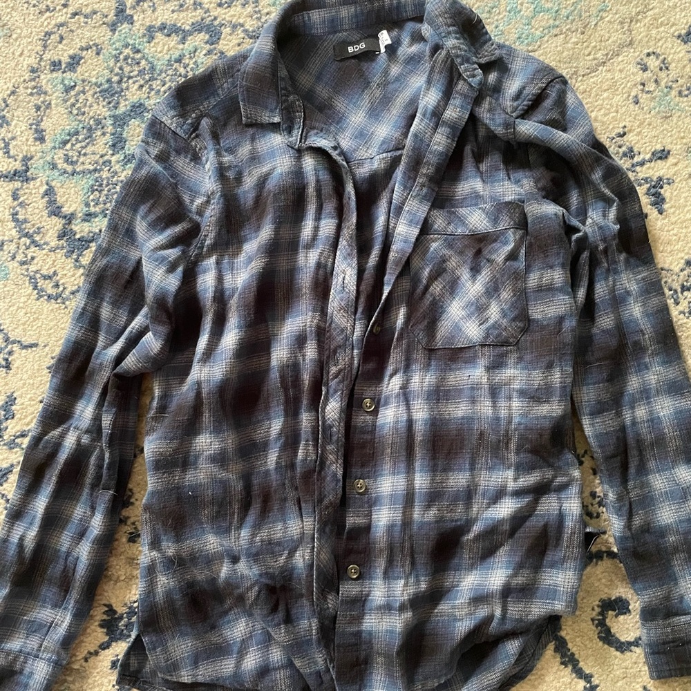 Blue comfortable flannel - urban outfitters